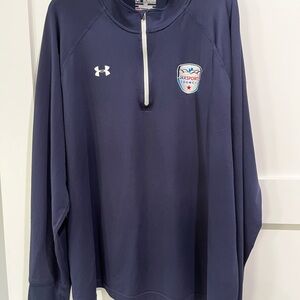 Under Armour Men's Navy quarter zip 3XL loose, heatgear